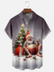 Men's Christmas Funny Graphic Short Sleeve Hawaiian Shirt